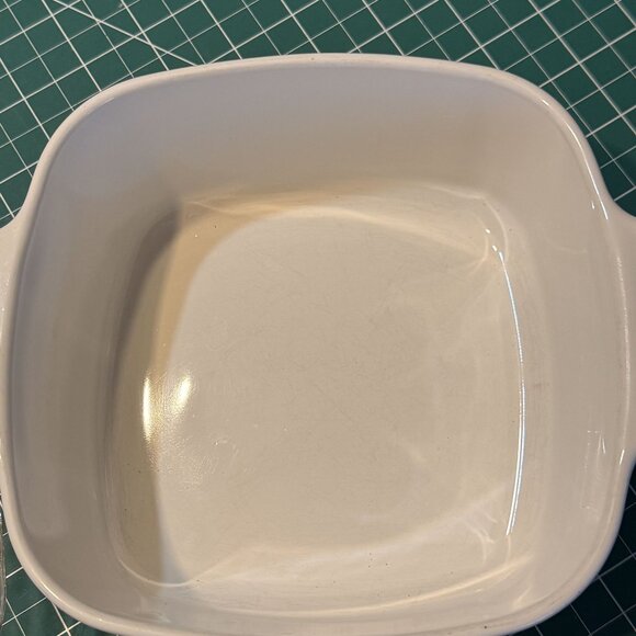 CorningWare Vintage Casserole Dish With Lid 1.5L White & Purple Iris Design Squa - Picture 4 of 6